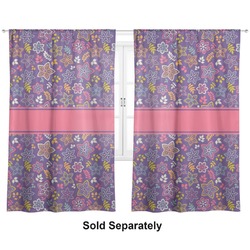 Simple Floral Curtain Panel - Custom Size