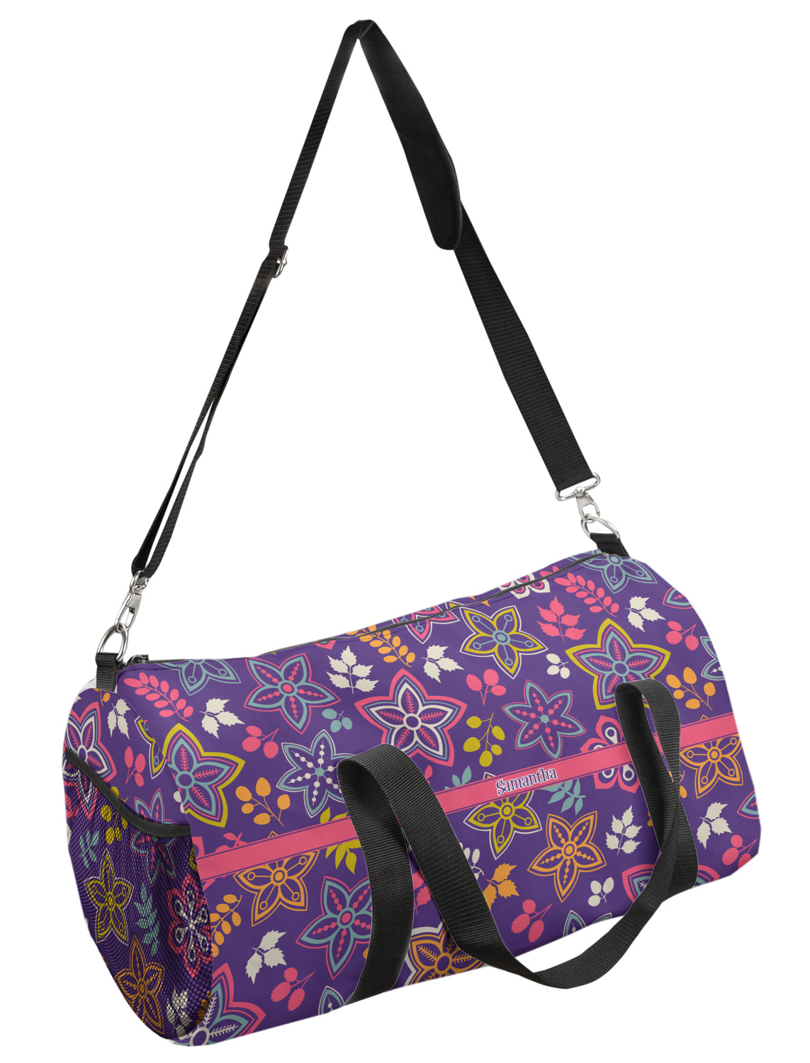 Simple Floral Duffel Bag - Large (Personalized) - YouCustomizeIt