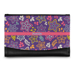 Simple Floral Genuine Leather Women's Wallet - Small (Personalized)