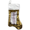 Simple Floral Gold Sequin Stocking - Front