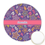 Simple Floral Printed Cookie Topper - 2.5" (Personalized)