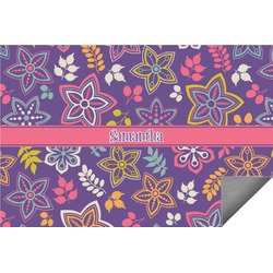 Simple Floral Indoor / Outdoor Rug - 8'x10' (Personalized)