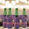 Simple Floral Jersey Bottle Cooler - Set of 4 - LIFESTYLE