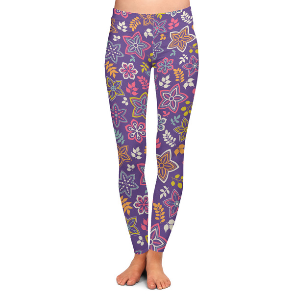 Custom Simple Floral Ladies Leggings - Medium