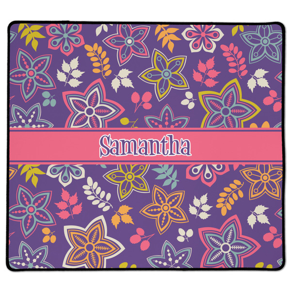 Custom Simple Floral XL Gaming Mouse Pad - 18" x 16" (Personalized)