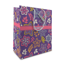 Simple Floral Medium Gift Bag (Personalized)