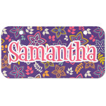 Simple Floral Mini/Bicycle License Plate (2 Holes) (Personalized)