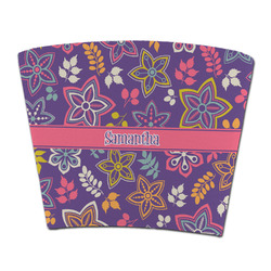 Simple Floral Party Cup Sleeve - without bottom (Personalized)