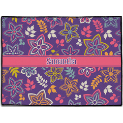 Simple Floral Door Mat - 24"x18" (Personalized)