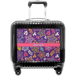 Simple Floral Pilot / Flight Suitcase (Personalized)