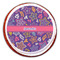 Simple Floral Printed Icing Circle - Large - On Cookie