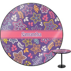 Simple Floral Round Table - 30" (Personalized)