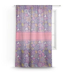 Simple Floral Sheer Curtain