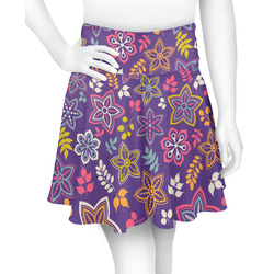 Simple Floral Skater Skirt - X Large