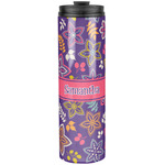 Simple Floral Stainless Steel Skinny Tumbler - 20 oz (Personalized)