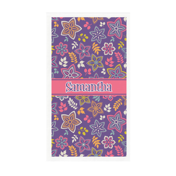 Custom Simple Floral Guest Towels - Full Color - Standard (Personalized)