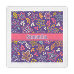 Simple Floral Standard Decorative Napkins (Personalized)