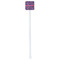 Simple Floral White Plastic Stir Stick - Double Sided - Square - Single Stick