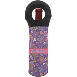 Simple Floral Wine Tote Bag (Personalized)