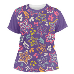 Simple Floral Women's Crew T-Shirt - Medium
