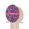 Simple Floral Wooden Food Pick - Oval - Single Sided - Front & Back