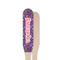 Simple Floral Wooden Food Pick - Paddle - Single Sided - Front & Back