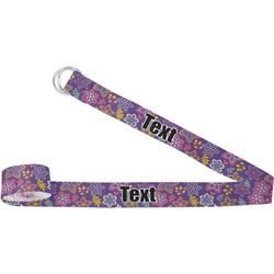 Simple Floral Yoga Strap (Personalized)