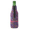 Simple Floral Zipper Bottle Cooler - BACK (bottle)