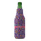 Simple Floral Zipper Bottle Cooler - FRONT (bottle)