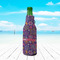 Simple Floral Zipper Bottle Cooler - LIFESTYLE