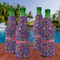 Simple Floral Zipper Bottle Cooler - Set of 4 - LIFESTYLE