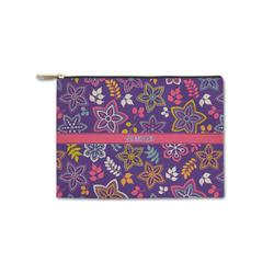 Simple Floral Zipper Pouch - Small - 8.5"x6" (Personalized)