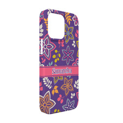 Simple Floral iPhone Case - Plastic - iPhone 13 (Personalized)