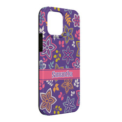 Simple Floral iPhone Case - Rubber Lined - iPhone 13 Pro Max (Personalized)