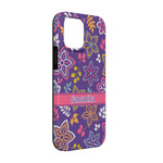 Simple Floral iPhone Case - Rubber Lined - iPhone 13 Pro (Personalized)