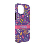 Simple Floral iPhone Case - Rubber Lined - iPhone 13 (Personalized)