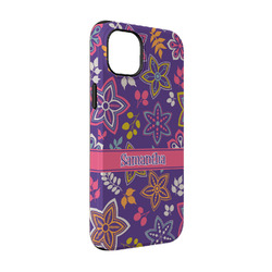 Simple Floral iPhone Case - Rubber Lined - iPhone 14 (Personalized)