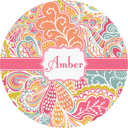 Abstract Foliage Multipurpose Round Labels - 2" (Personalized)