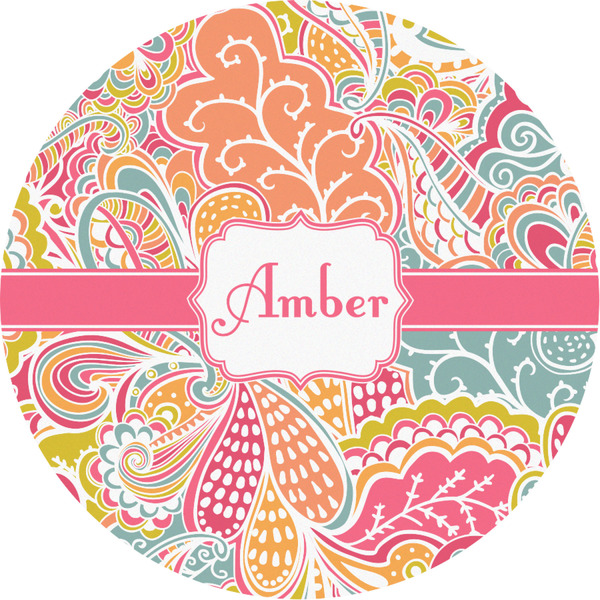 Custom Abstract Foliage Multipurpose Round Labels - 3" (Personalized)