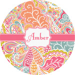 Abstract Foliage Multipurpose Round Labels - 4" (Personalized)