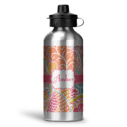 Abstract Foliage Water Bottle - Aluminum - 20 oz (Personalized)