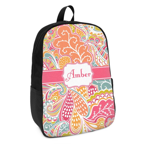 Custom Abstract Foliage Kids Backpack (Personalized)