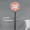 Abstract Foliage Black Plastic 5.5" Stir Stick - Round - Main