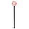 Abstract Foliage Black Plastic 7" Stir Stick - Round - Single Stick