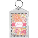 Abstract Foliage Bling Keychain (Personalized)