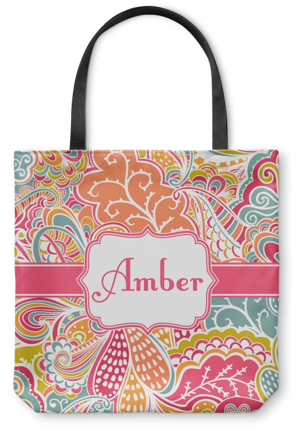 Abstract Foliage Canvas Tote Bag (Personalized) - YouCustomizeIt