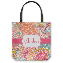 Abstract Foliage Canvas Tote Bag (Personalized)