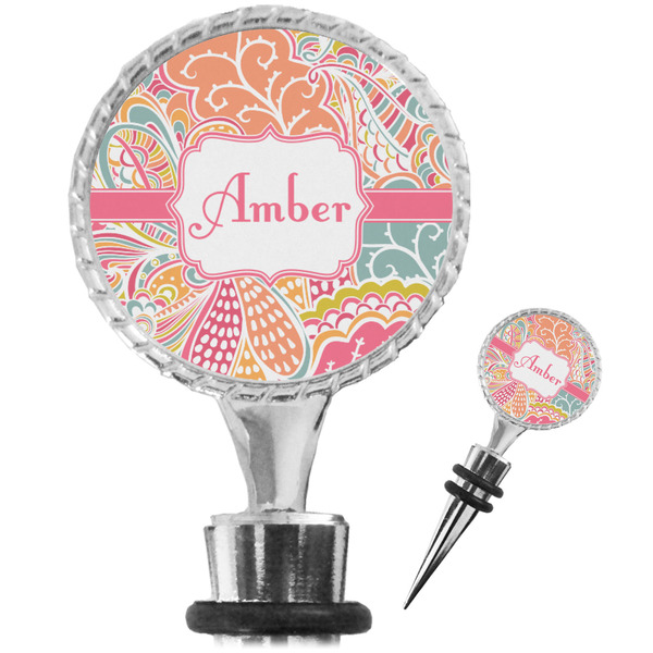 Custom Abstract Foliage Wine Bottle Stopper (Personalized)