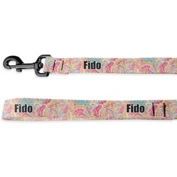 Abstract Foliage Dog Leash - 6 ft (Personalized)