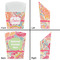 Abstract Foliage French Fry Favor Box - Front & Back View